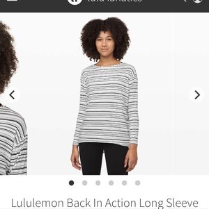 Lululemon Back In Action Long Sleeve Tee Size 8